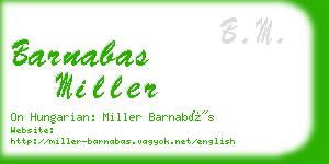 barnabas miller business card